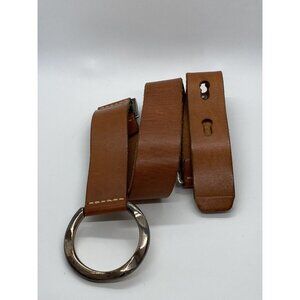 Brave Beltworks Men's Genuine Brown Tan Leather Belt Size 32 Big O Style Loop